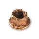 Nut flanged copper M8 for wheel rims, mondokart, kart, kart