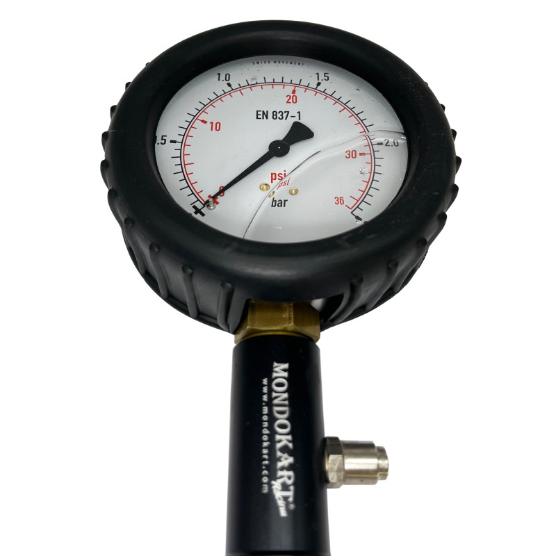 Luftdruckprüfer Reifen Manometer MONDOKART mit Glyzerin