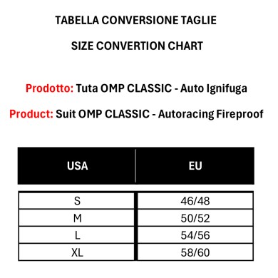 Tuta OMP CLASSIC Auto Ignifuga, MONDOKART, kart, go kart
