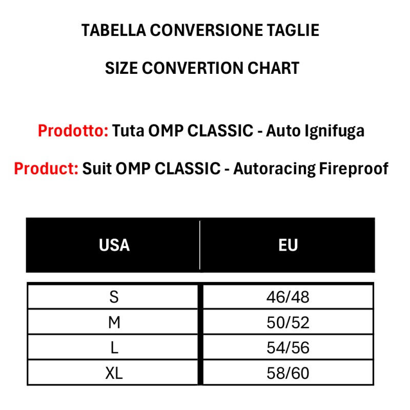Tuta OMP CLASSIC Auto Ignifuga, MONDOKART, kart, go kart