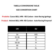 Helmet BELL HP6 -RD Carbon - Auto Racing Fireproof, mondokart