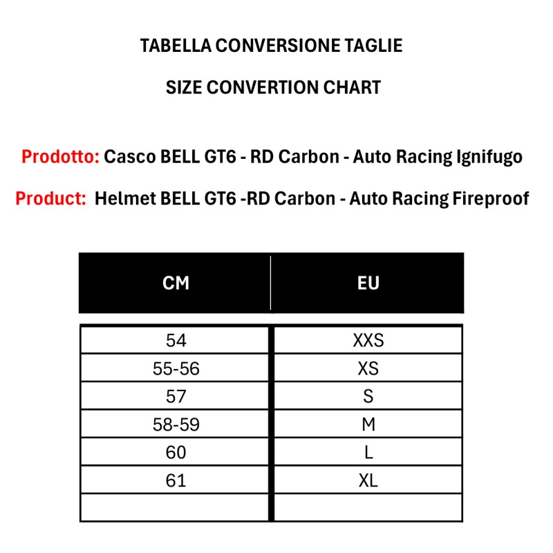 Helm BELL GT6 - RD Carbon - Auto Racing, MONDOKART, kart, go