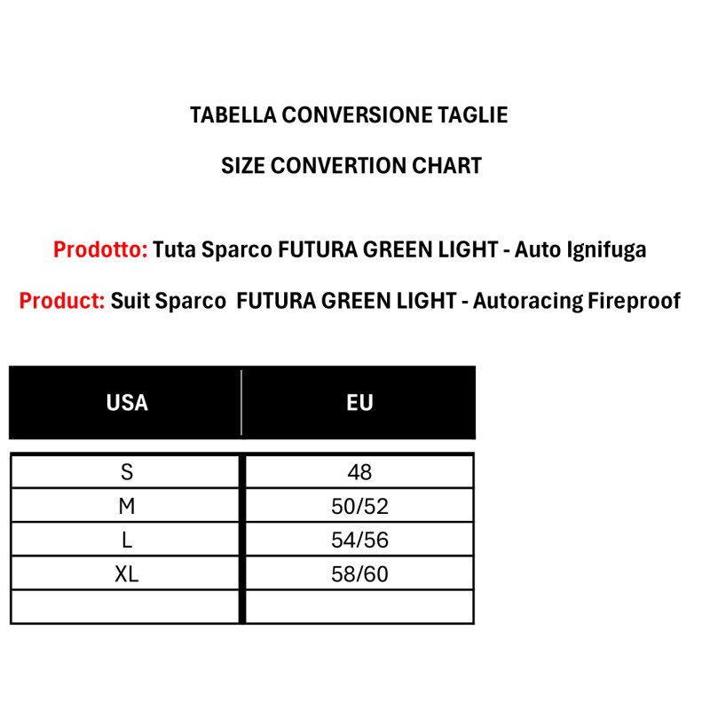 Rennanzug Sparco FUTURA GREEN LIGHT - Autoracing Fireproof