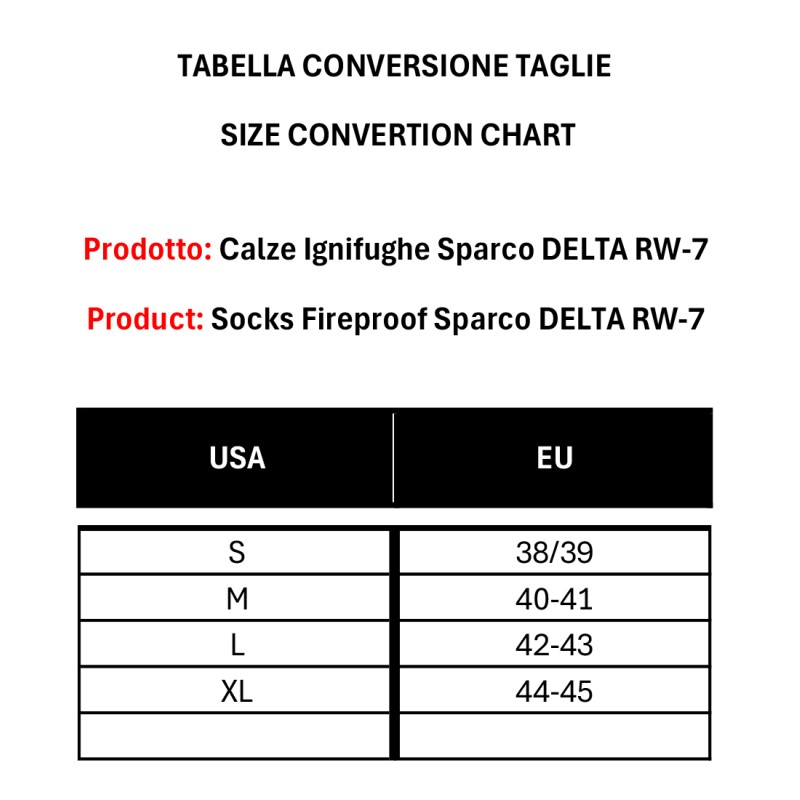 Calze Ignifughe Sparco RW-7 DELTA, MONDOKART, kart, go kart