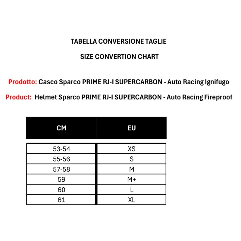 Rennencar Helm Sparco PRIME RJ- I SUPERCARBON – FIA 8860-2018