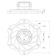 Portadisco in alluminio anodizzato 30mm