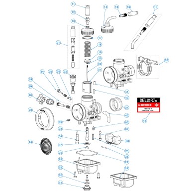 Carburatore Dellorto PHDG 18 - VERSIONE AU - Omologato ACI Carburatore Dellorto PHDG 18 - VERSIONE AU - Omologato ACI