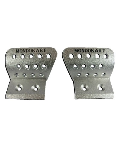 Footrest (couple) Silver Mondokart Racing