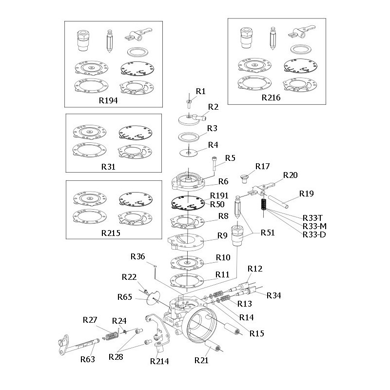 Carburador Tryton HB27 - 26 mm