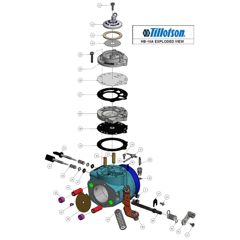 Carburateur Tillotson HB-10A Iame SuperX30 175cc (unique vitesse)