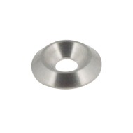 Countersunk washer Biconical 6mm silver countertop