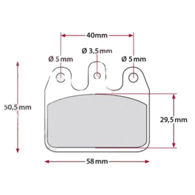 Pastiglia SPECIALE 14,5mm Freno Posteriore V05 V09 V10 V11 V13 CRG