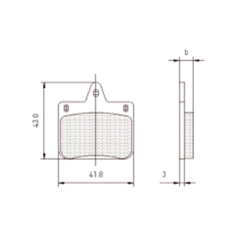 Bremsbelag V04 - V06 - Mini New Age Schwarz Standard CRG