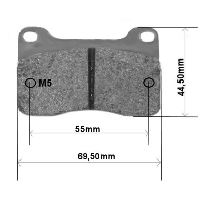 Rear brake pad Mini Rookie Neos OTK BSM BSM2 TonyKart