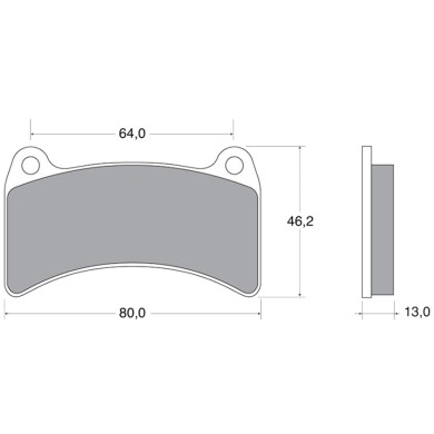 Rear brake pad Intrepid R2