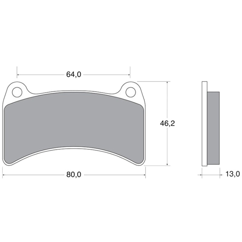 Rear brake pad Intrepid R2