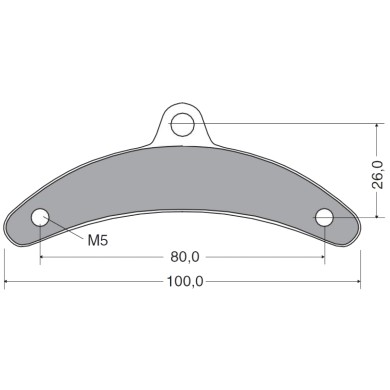 Front Brake Pad Birel "Banana" SYNT