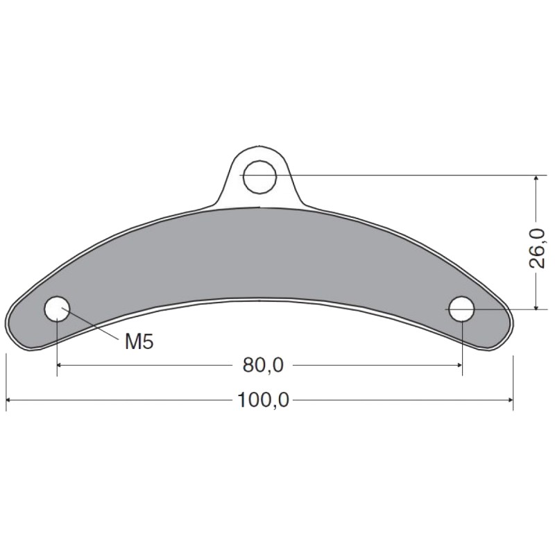 Front Brake Pad Birel "Banana" SYNT