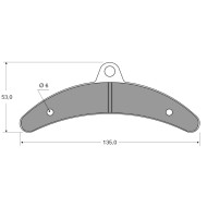 Rear Brake Pad Birel COMPATIBLE (CX-I28) ("Banana")