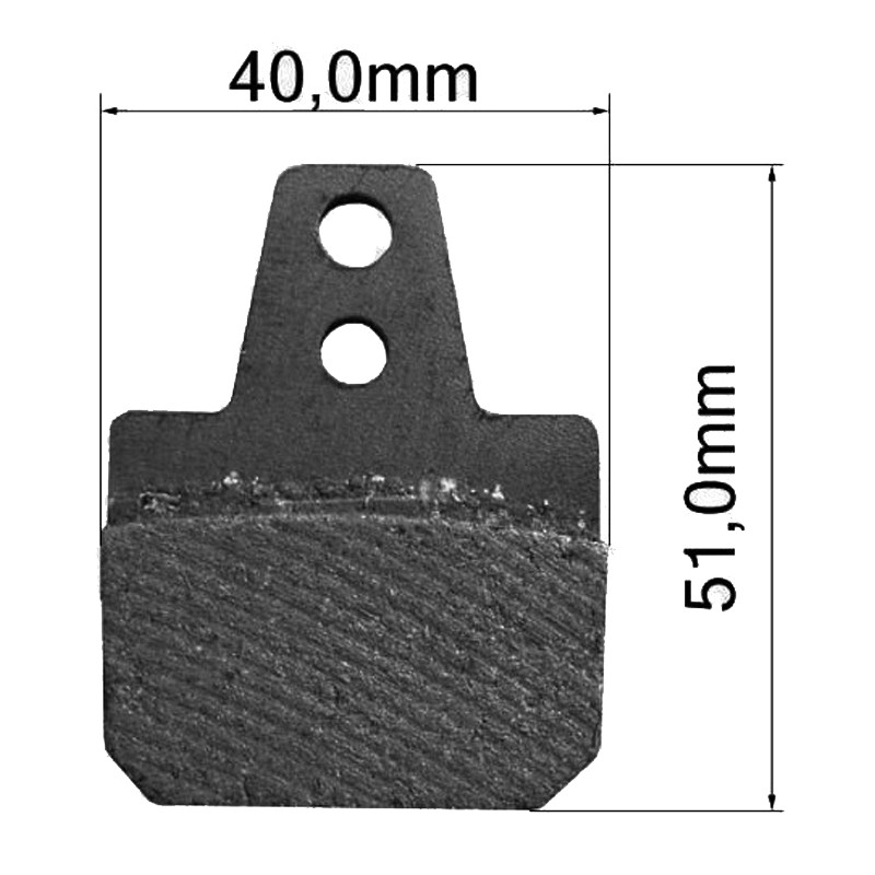 Brake pad Birel 40x38 Black Soft