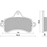 Brake Pad Rear Top Kart KZ - KF RED vs.2 Twister Bullet EVO