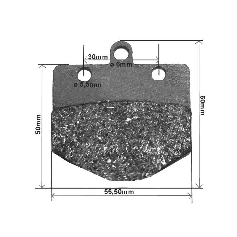 Pad rear brake 56x55 compatible BirelArt