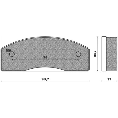 Rear Brake Pad Top-Kart (old type)