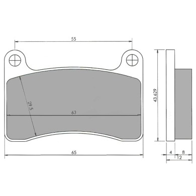 Rear brake pad Intrepid KF KZ R2K Compatible