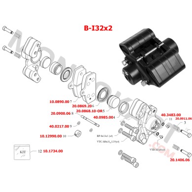 Pinza Freno Trasera I32x2 H8 BirelArt