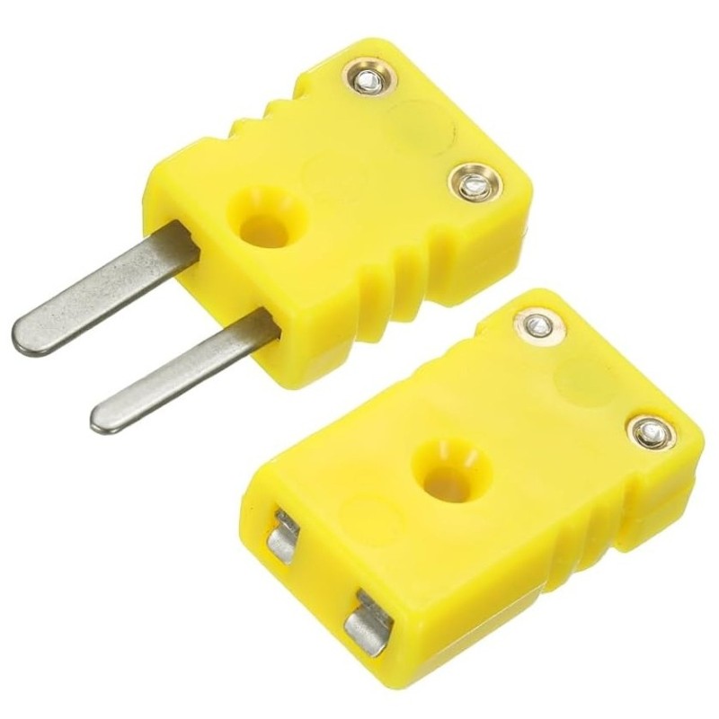 Conector termopar tipo K amarillo para sonda de escape