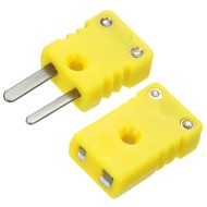 Conector termopar tipo K amarillo para sonda de escape