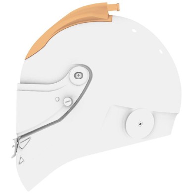 Upper Air Intake - SCOOP FLAT SCHUBERTH Helmets SP1, mondokart