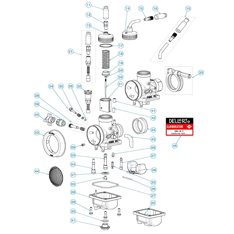Tapa Carburador con Tubo a 90° – PHDG 18, MONDOKART, kart, go