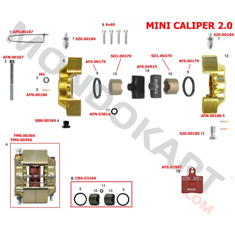 Pinza Freno Trasera D30 CADET 2.0 Mini New Age CRG