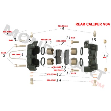 Pastiglia Freno V04 Posteriore SINTERIZZATA GOLD CRG