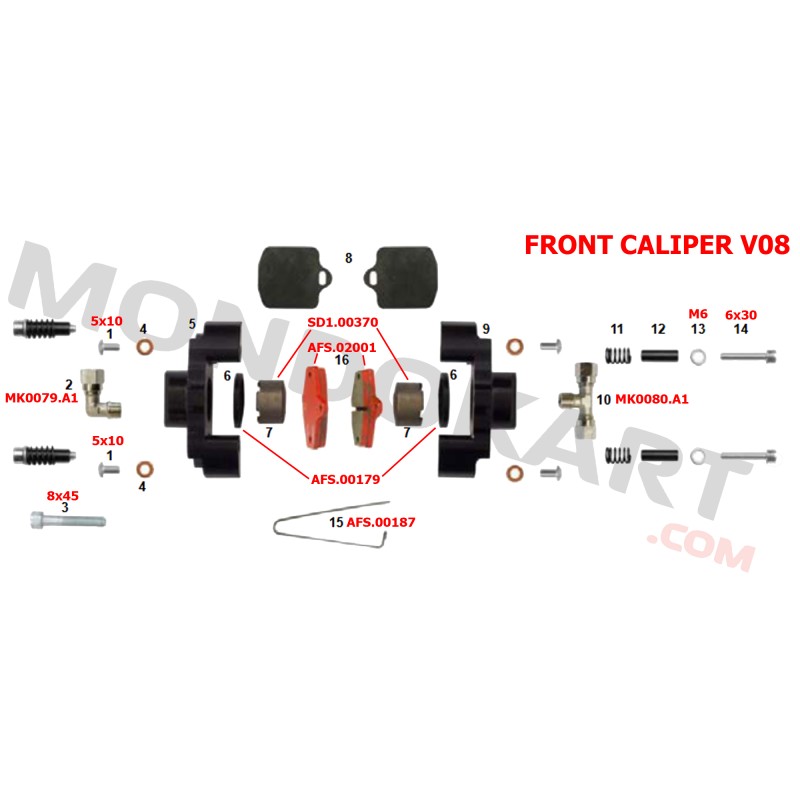 Seal Oring Piston Front Brake Caliper V05 V04 V11 V13 CRG