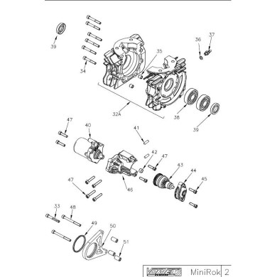 Espaciador Soporte Arranque – Minirok 60cc Vortex, MONDOKART