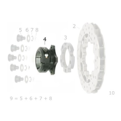 Mozzo Disco 50mm V05 / V04 Posteriore Alluminio CRG, MONDOKART