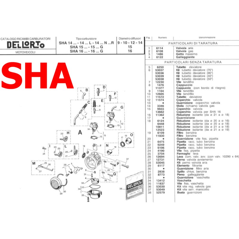 Getto Massimo Dellorto PHBG - SHA - PHDG