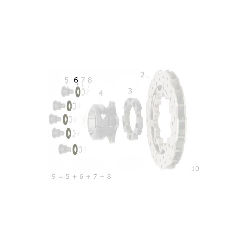 Elastic Belleville Washer Brake Disc V05 CRG, mondokart, kart