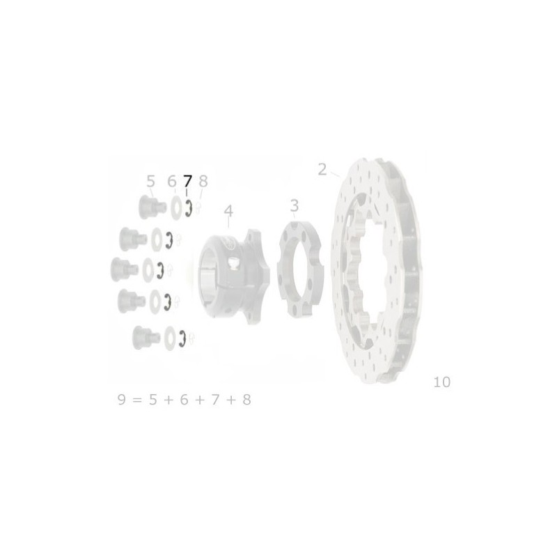 Clips disque frein 8 mm avant arrière V05 V04 V09 V10 CRG