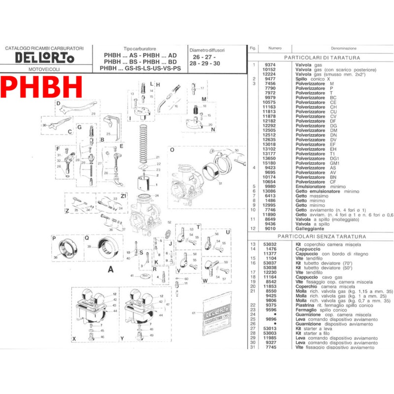Floating Pin Dellorto PHBE PHBH PHBL PHF PHM VHST