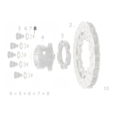 Spina Elastica D 10 Disco Freno CRG, MONDOKART, kart, go kart