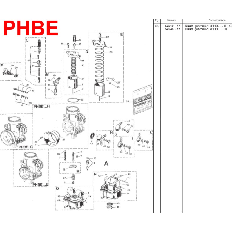 Vergaser Dellorto PHBE 30 HS KZ 125cc