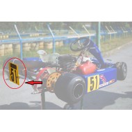 Tabella Paraurti Posteriore VINTAGE In PLASTICA Gialla