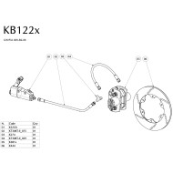 Komplette Bremsanlage SPORT WP KF RR - HINTEN, MONDOKART, kart