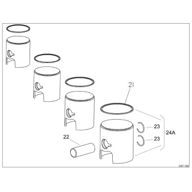 Spinotto Pistone 60cc MINI - Biconico