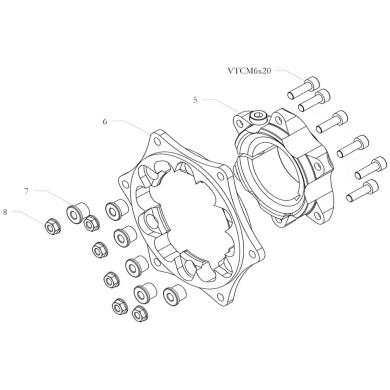 Portacorona Flotante 30mm – BIRELART - MINI 60cc, MONDOKART