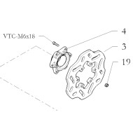 Brake Disc Carrier Fixed 40x66-8A HQ Double Screw BIRELART -