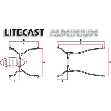 Llanta TRASERA Aluminio Douglas DWT Lite-Cast 210 mm